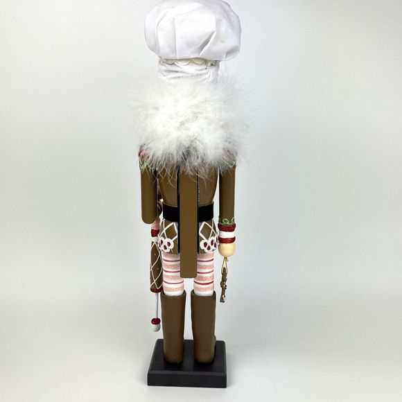 Holly Adler Hollywood Gingerbread Kisses Wooden Chef Christmas Nutcracker 17” - Picture 6 of 10